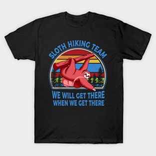 Sloth Hiking Team We Will Get There Vintage T-shirt tee T-Shirt